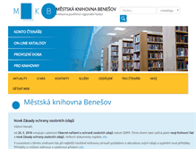 Tablet Screenshot of knihovna-benesov.cz